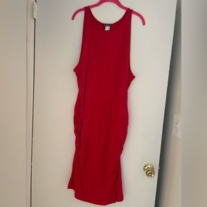Woman’s: Sleeveless Red Ruched BodyCon Dress Size: 1XL